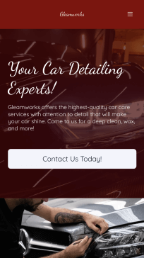Car detailing website example